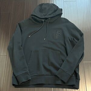 Boss by Hugo Boss Double BB Embroidered Black Hoodie for Men 3XL
